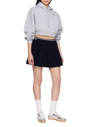 Figure View - Click To Enlarge - LACOSTE - Oversized Cropped Hoodie