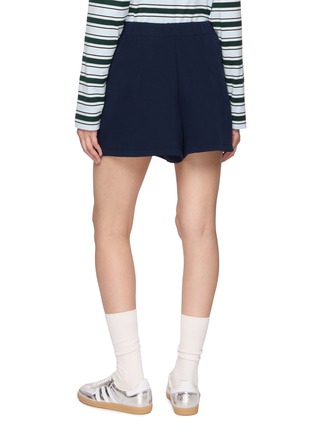 Back View - Click To Enlarge - LACOSTE - Pleated Drawstring Waist Mini Skirt