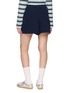 Back View - Click To Enlarge - LACOSTE - Pleated Drawstring Waist Mini Skirt