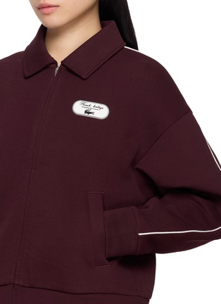  - LACOSTE - Collared Contrast Piping Zip Up Jacket