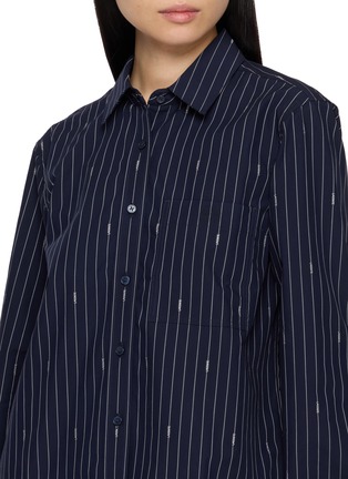  - LACOSTE - Logo Striped Cotton Shirt