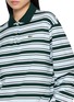  - LACOSTE - Striped Logo Patch Long Sleeve Polo Shirt