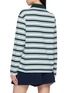 Back View - Click To Enlarge - LACOSTE - Striped Logo Patch Long Sleeve Polo Shirt
