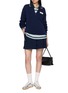 Figure View - Click To Enlarge - LACOSTE - Striped Logo Patch Long Sleeve Polo Shirt