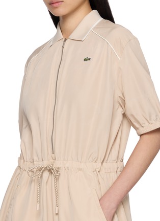  - LACOSTE - Contrast Piping Drawstring Waist Zip Dress