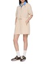 Figure View - Click To Enlarge - LACOSTE - Contrast Piping Drawstring Waist Zip Dress