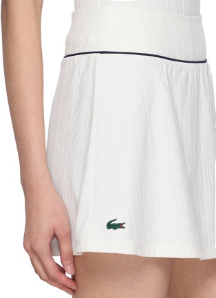  - LACOSTE - Contrast Piping Pleated Stretch Mini Skirt