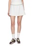 LACOSTE Contrast Piping Pleated Stretch Mini Skirt