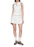 Figure View - Click To Enlarge - LACOSTE - Contrast Piping Pleated Stretch Mini Skirt