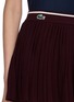  - LACOSTE - Logo Striped Waistband Pleated Mini Skirt
