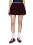 LACOSTE Logo Striped Waistband Pleated Mini Skirt