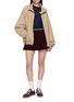 Figure View - Click To Enlarge - LACOSTE - Logo Striped Waistband Pleated Mini Skirt