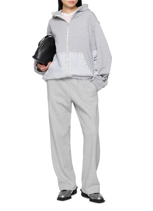 Figure View - Click To Enlarge - DISCOVERED - X Champion Stud Embellished Panel Sweat Hoodie