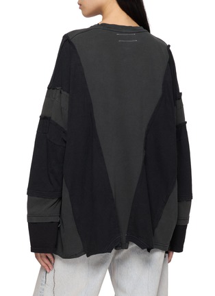 Back View - Click To Enlarge - DISCOVERED - Spliced Long Sleeve Band T-Shirt