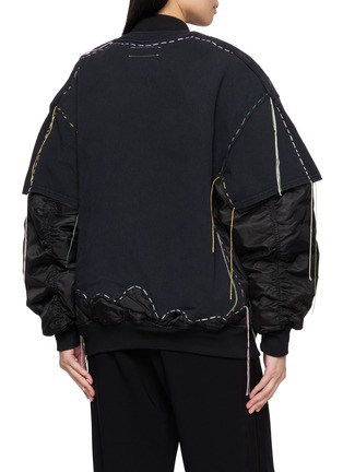 Back View - Click To Enlarge - DISCOVERED - Band Tee Layered MA-1 Blouson