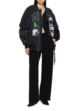 Figure View - Click To Enlarge - DISCOVERED - Band Tee Layered MA-1 Blouson