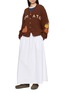 Figure View - Click To Enlarge - STORY MFG - Twinsun Tomato Appliqué Cotton Knit Cardigan