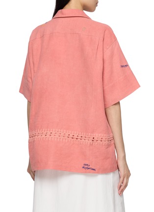 Back View - Click To Enlarge - STORY MFG - Greetings Hand Embroidered Cotton Linen Shirt
