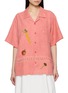 STORY MFG Greetings Hand Embroidered Cotton Linen Shirt