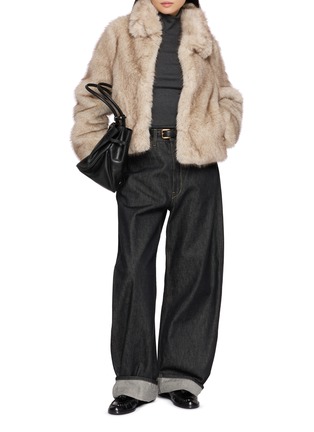 Figure View - Click To Enlarge - DUNST - Cropped Fur Jacket