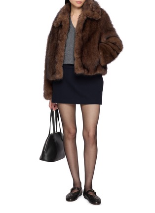 Figure View - Click To Enlarge - DUNST - Cropped Fur Jacket