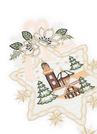 Detail View - Click To Enlarge - OTTO DOTZAUER - Festive Church Scene Window Cling