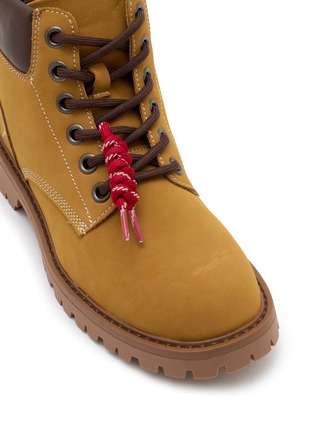 Detail View - Click To Enlarge - D.FRANKLIN - Lace Up Flat Suede Boots