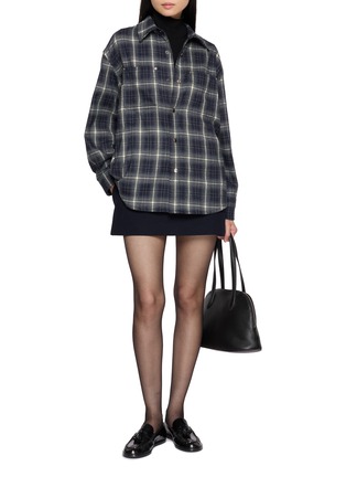 Figure View - Click To Enlarge - DUNST - Flannel Quilted Shirt Jacket