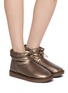 Figure View - Click To Enlarge - D.FRANKLIN - Fur Lined Toggle Flat Boots