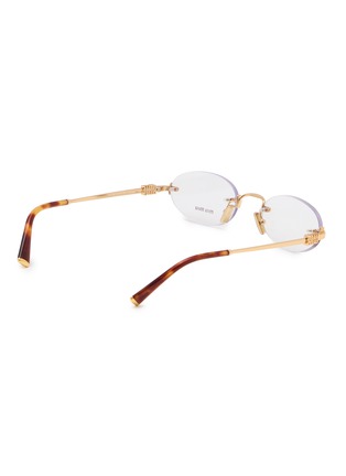 Figure View - Click To Enlarge - MIU MIU - Main Collection Metal Oval Optical Glasses
