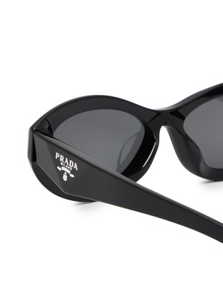 Detail View - Click To Enlarge - PRADA - Acetate Oval Sunglasses