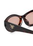 Detail View - Click To Enlarge - PRADA - Acetate Oval Sunglasses