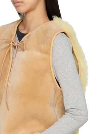  - ROSA MOSA - Stripe Back Shearling Vest