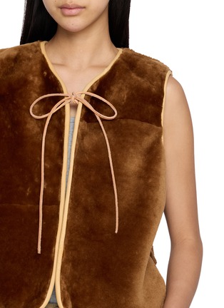  - ROSA MOSA - Stripe Back Shearling Vest