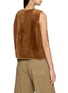 Back View - Click To Enlarge - ROSA MOSA - Stripe Back Shearling Vest