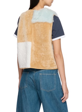 Back View - Click To Enlarge - ROSA MOSA - Patchwork Shearling Vest