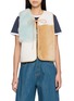ROSA MOSA Patchwork Shearling Vest