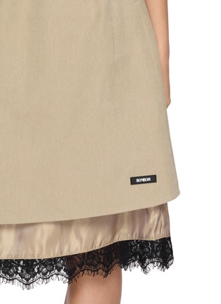  - BONBOM - Laced Lining Midi Skirt