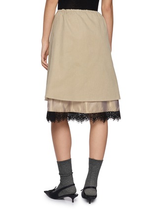 Back View - Click To Enlarge - BONBOM - Laced Lining Midi Skirt
