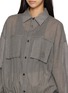  - BONBOM - Double Square Pocket Wide Hem Checkered Shirt