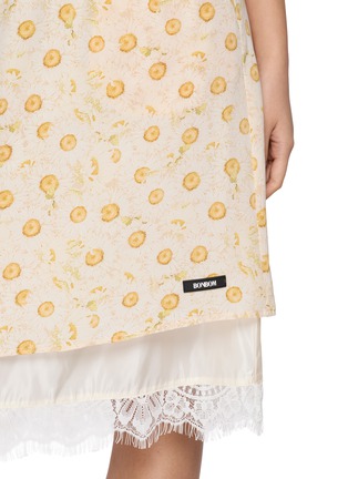  - BONBOM - Laced Lining Midi Skirt