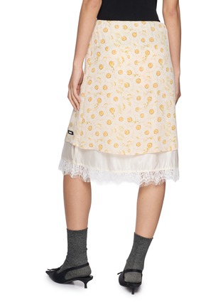 Back View - Click To Enlarge - BONBOM - Laced Lining Midi Skirt