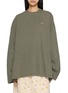 BONBOM Logo Embroidered Long Sleeve T-Shirt