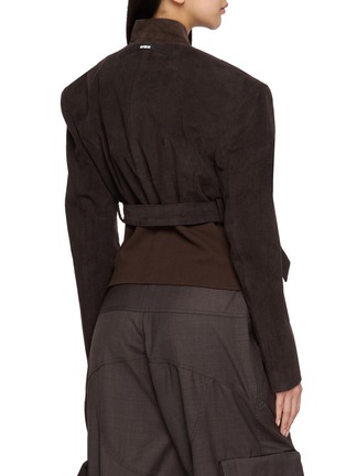 Back View - Click To Enlarge - BONBOM - Cropped Wide Single Breasted Blazer
