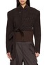 BONBOM Cropped Wide Single Breasted Blazer