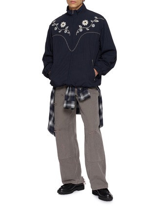 Figure View - Click To Enlarge - FRITUR - Embroidered  Western Windbreaker