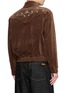 Back View - Click To Enlarge - FRITUR - Western Embroidered Velvet Bomber Jacket