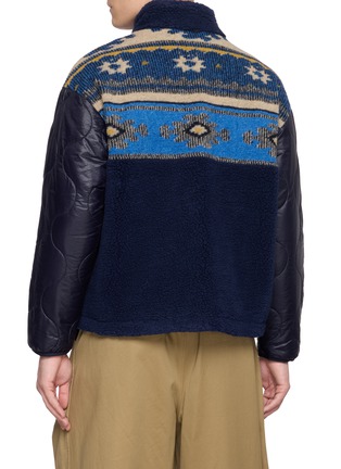 Back View - Click To Enlarge - FRITUR - Nana Patterned Fleece Quilted Jacket