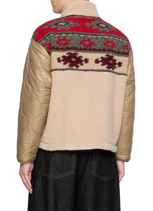 Back View - Click To Enlarge - FRITUR - Nana Patterned Fleece Quilted Jacket
