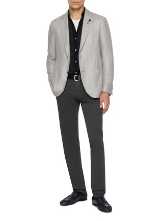 Figure View - Click To Enlarge - LARDINI - Floral Pin Single Breasted Blazer